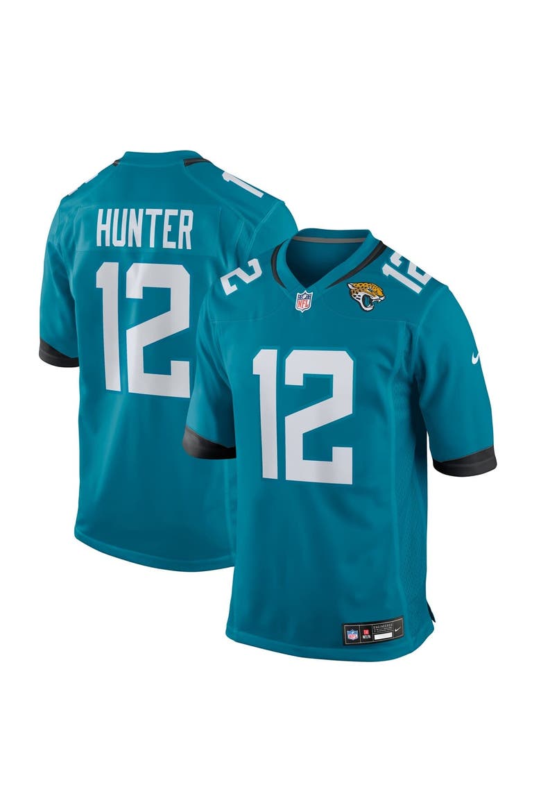 Men's Nike Travis Hunter Teal Jacksonville Jaguars 2025 NFL Draft First Round Pick Game Jersey, Main, color, Teal