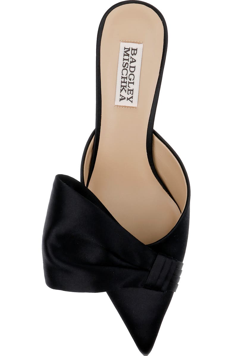 Badgley Mischka Collection Alaya Pointed Toe Mule, Alternate, color, Black Satin