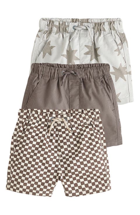 Kids' Set of 3 Assorted Cotton Shorts (Baby, Toddler & Little Kid)