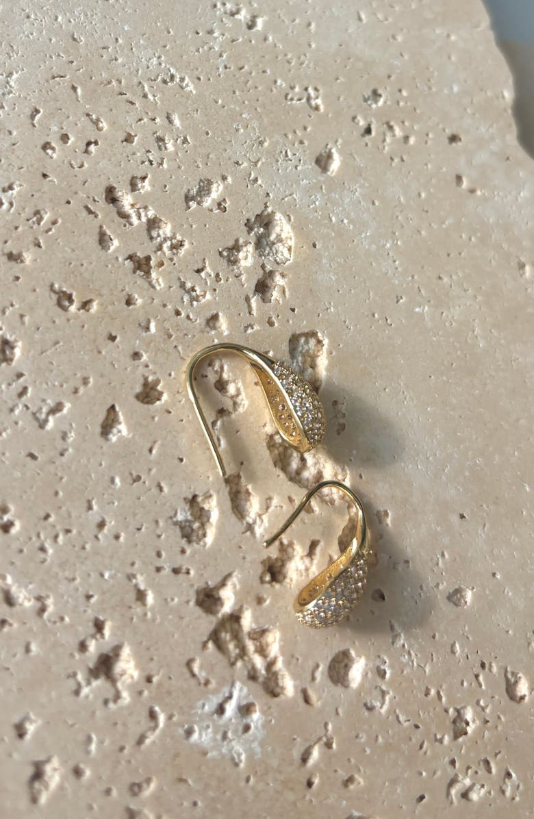 Adornia Cubic Zirconia Teardrop Earrings, Alternate, color, Gold