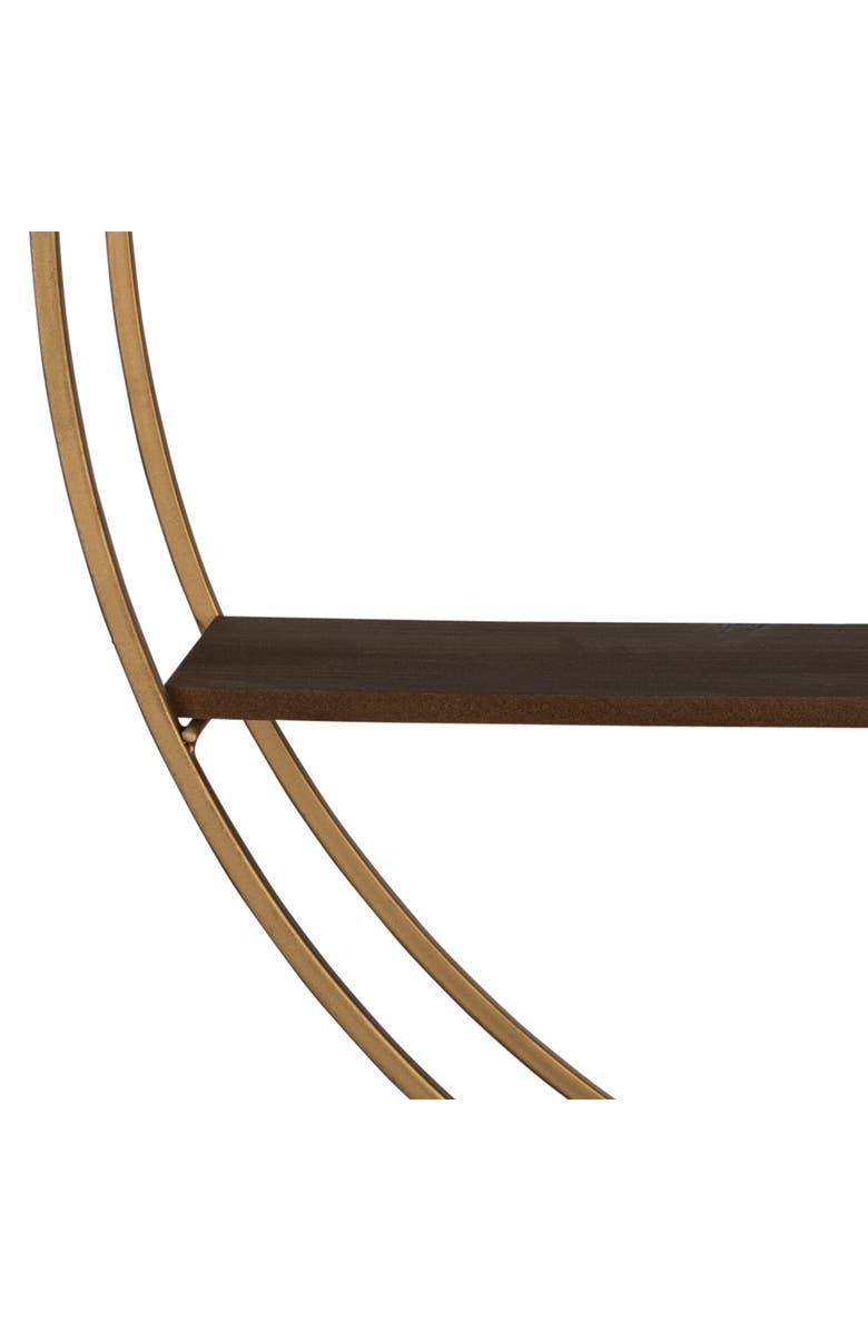 STRATTON HOME DECOR Gold Moon Wall Shelf, Alternate, color, 