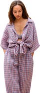PINK HALEY Vanessa Linen Gingham Shirt