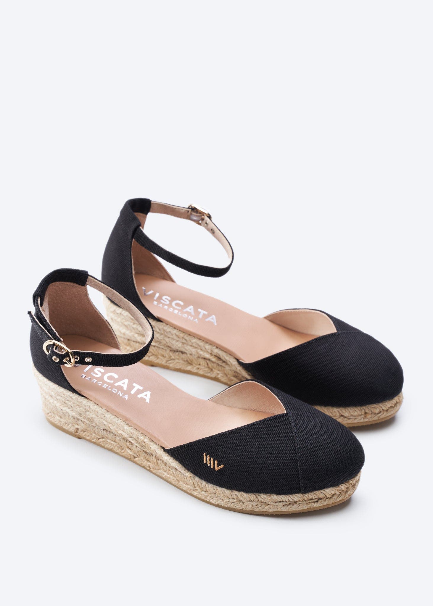 VISCATA Formiga Canvas Espadrille Wedges, Alternate, color, Black