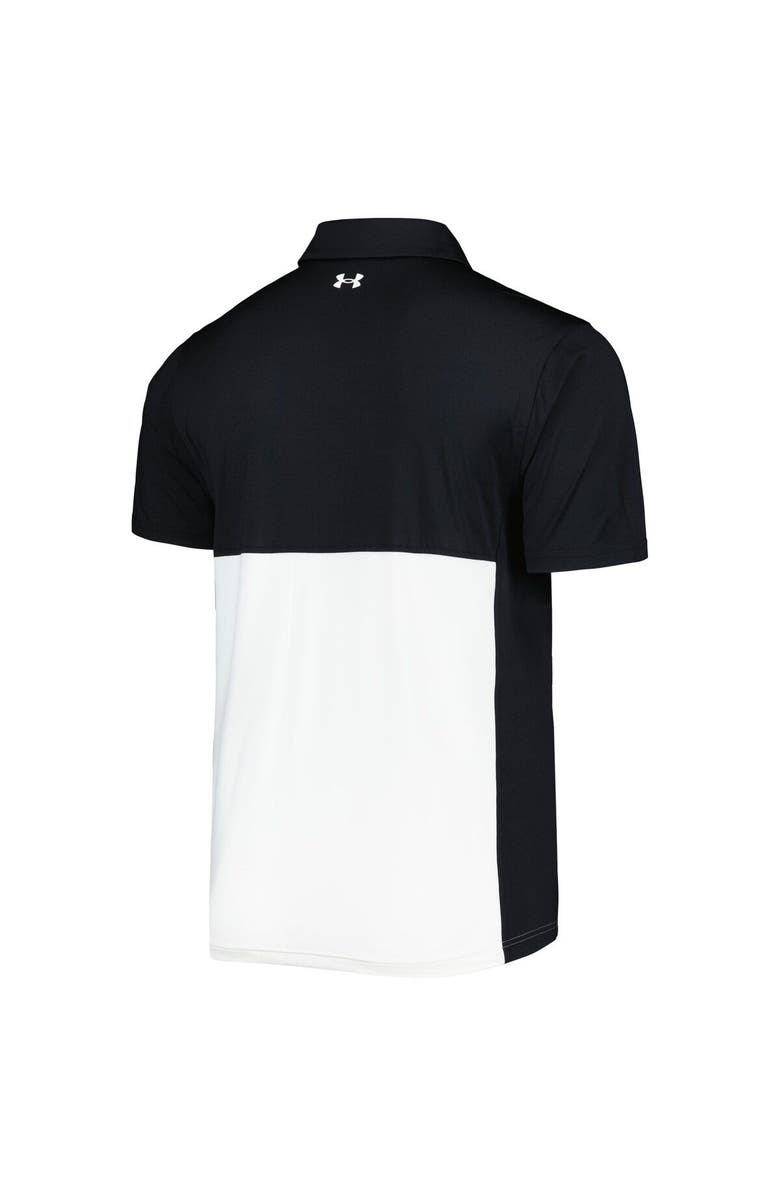 Under Armour Men's Under Armour Black/White Texas Tech Red Raiders Green Blocked Polo Performance Polo, Alternate, color,