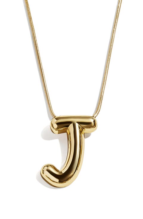 Bubble Initial Pendant Necklace