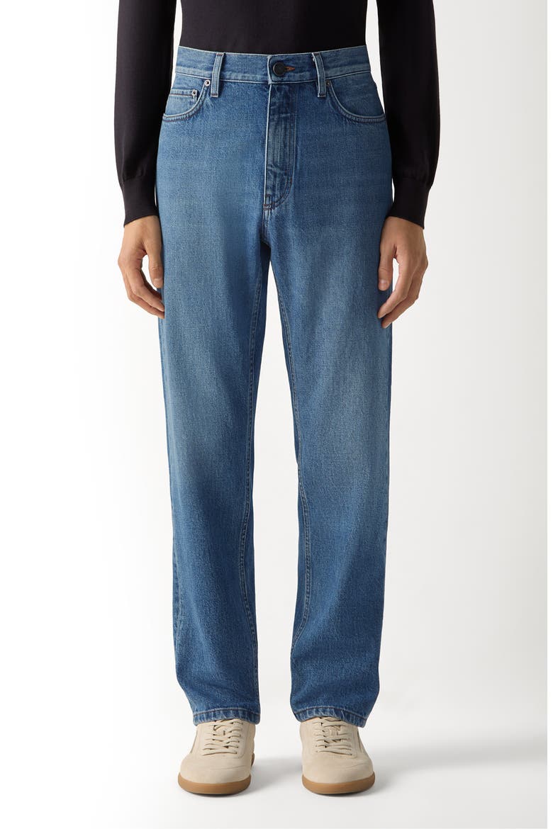 Bleached Cotton Roccia Jeans, Main, color, LIGHT BLUE