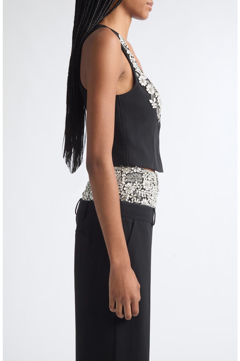 Aliana Cropped Vest, Alternate, color, BLACK/ CLEAR