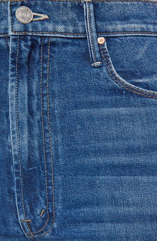 Mother Undercover Sneak Wide Leg Jeans In Rags To Riches In Blue