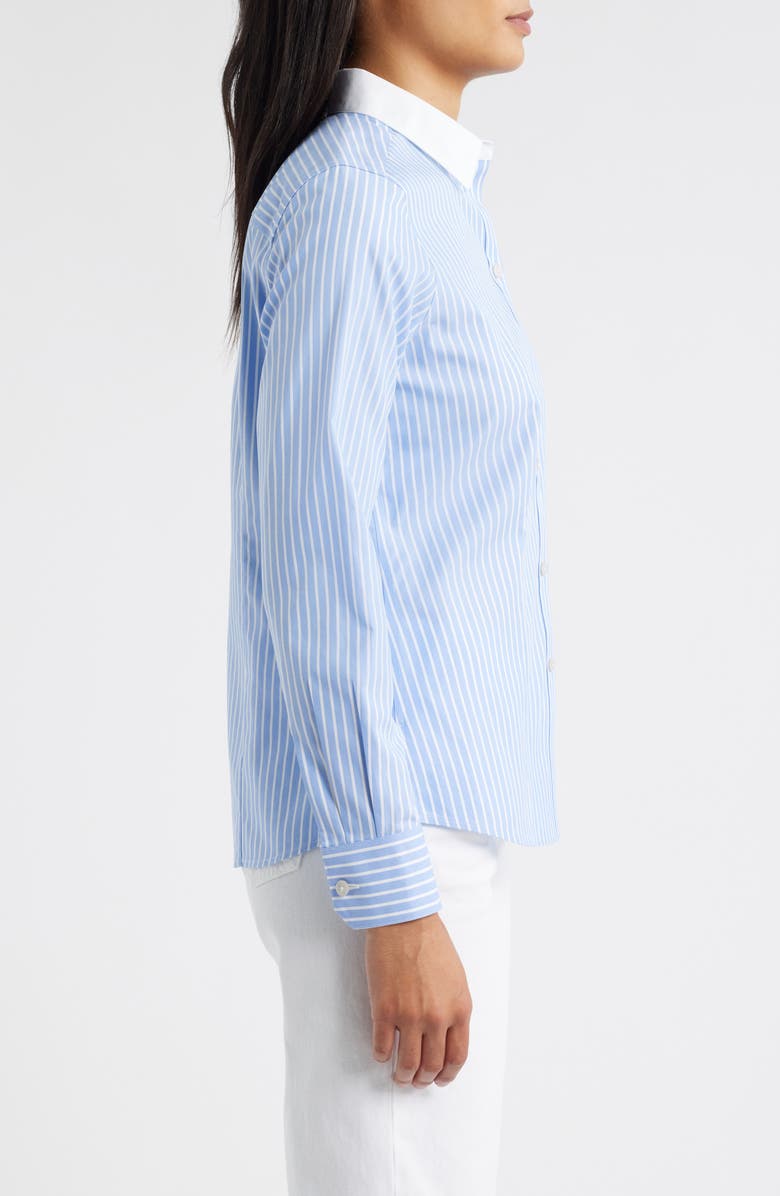Foxcroft Dianna Stripe Non-Iron Cotton Shirt, Alternate, color, 