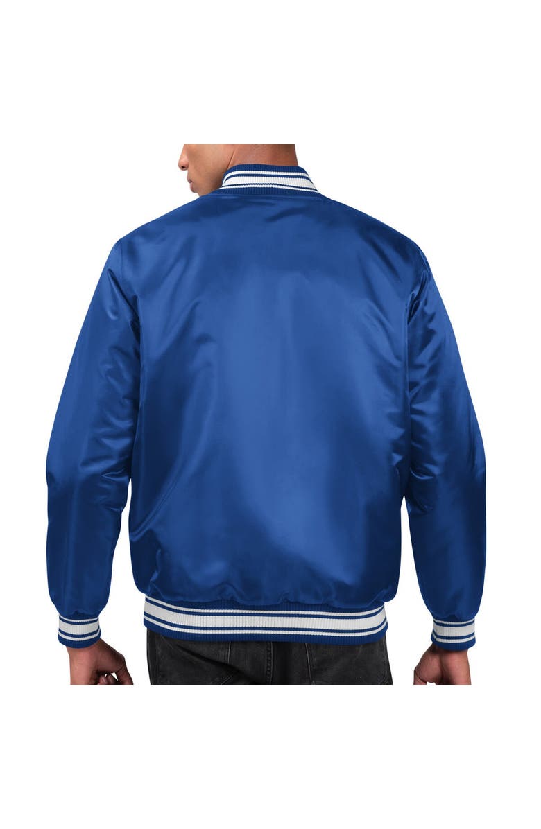 STARTER Men's Starter Royal New York Giants Locker Room Satin Varsity Full-Snap Jacket, Alternate, color, 