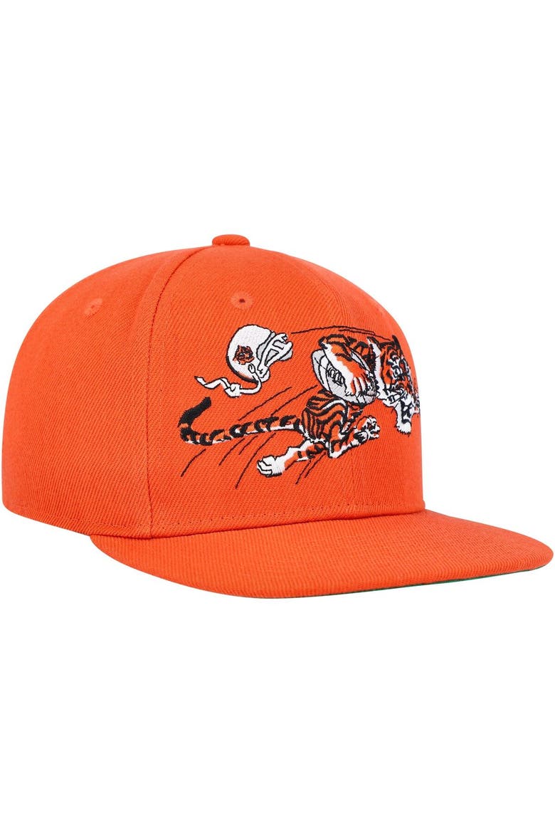 Youth Mitchell & Ness Orange Cincinnati Bengals Gridiron Classics Ground Snapback Hat, Alternate, color, Orange