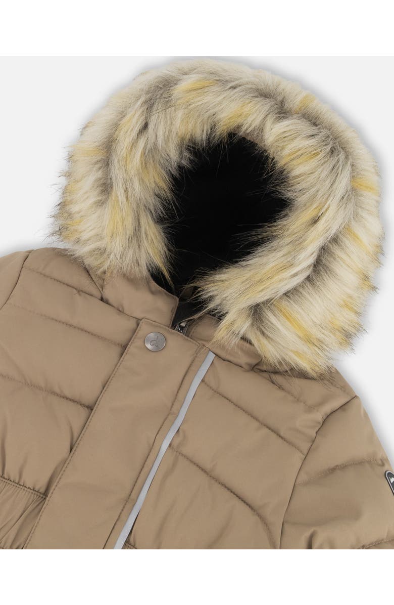 Deux par Deux Baby Unisex One Piece Baby Snowsuit Coffee, Alternate, color, 