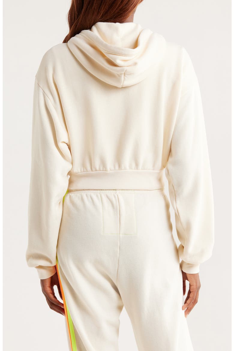 Sunset Patch Crop Zip Hoodie, Alternate, color, VINTAGE WHITE