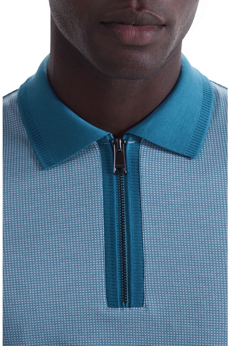 Quarter Zip Polo, Alternate, color, TEAL