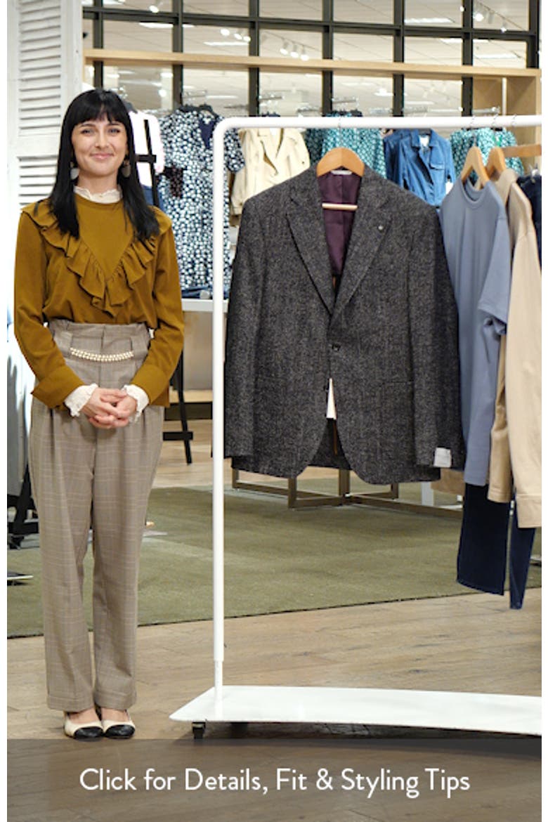 Myles Unconstructed Wool & Alpaca Blend Herringbone Sport Coat video