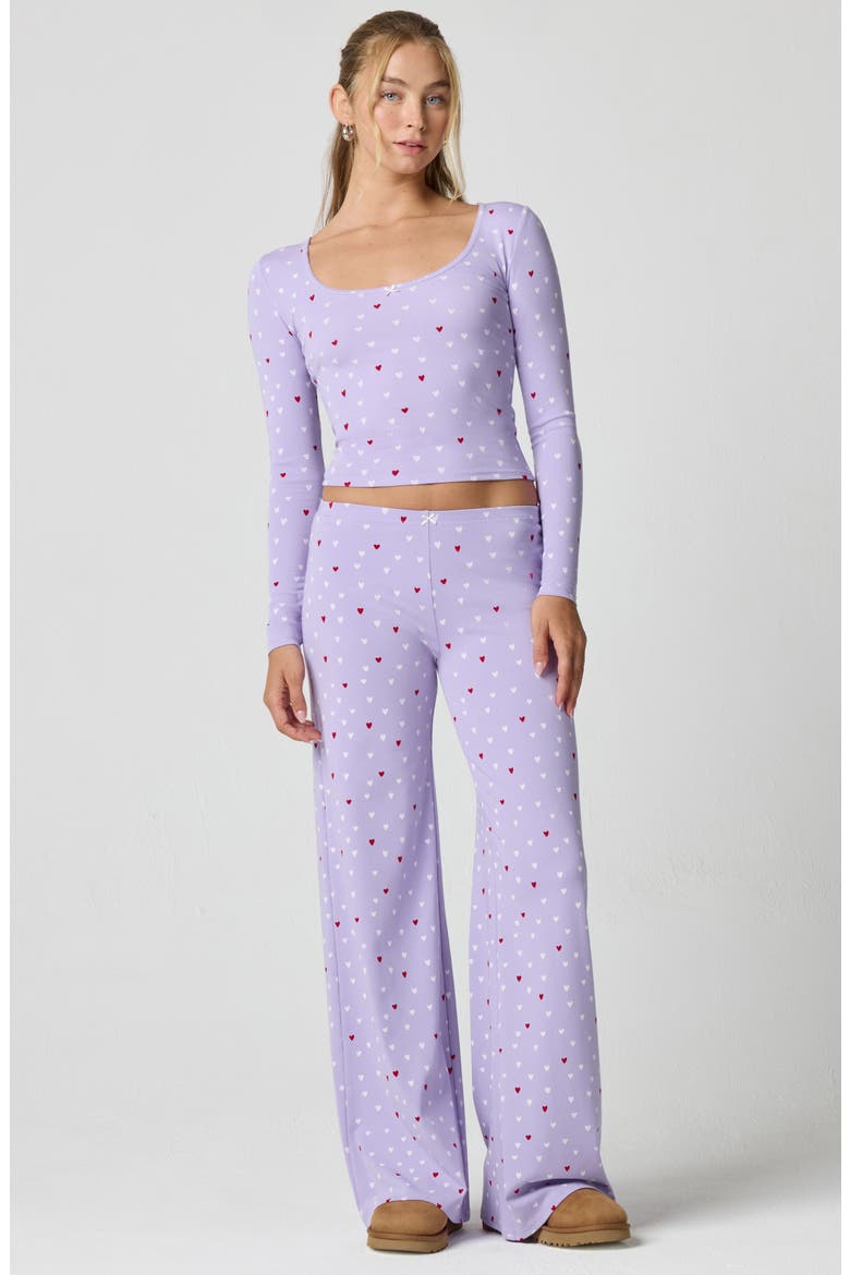 Rib Print Pants, Alternate, color, MULTI HEART