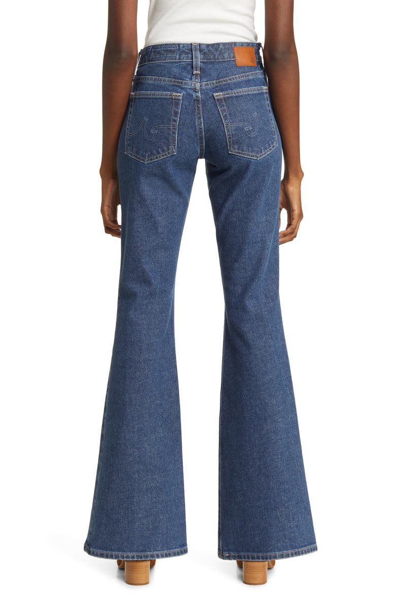 Angeline Mid Rise Flare Jeans, Alternate, color, LAKE BLUE