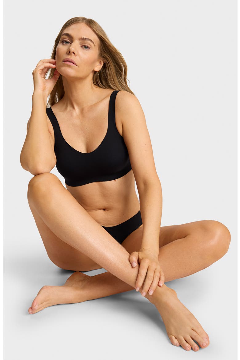 Soft Support Rib Bralette, Alternate, color, BLACK