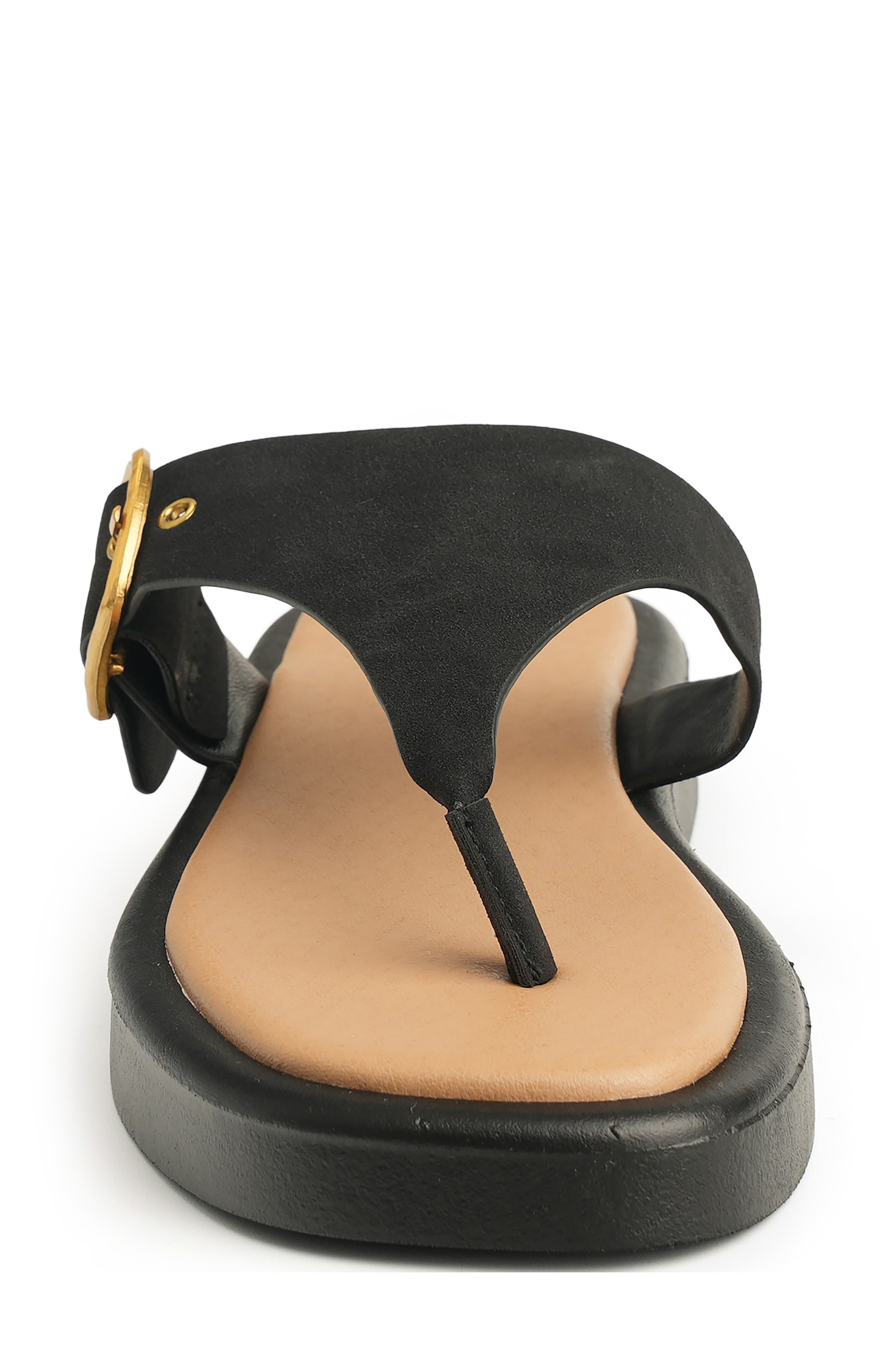 NEW YORK AND COMPANY Jett Platform Wedge Flip Flop, Alternate, color, Black