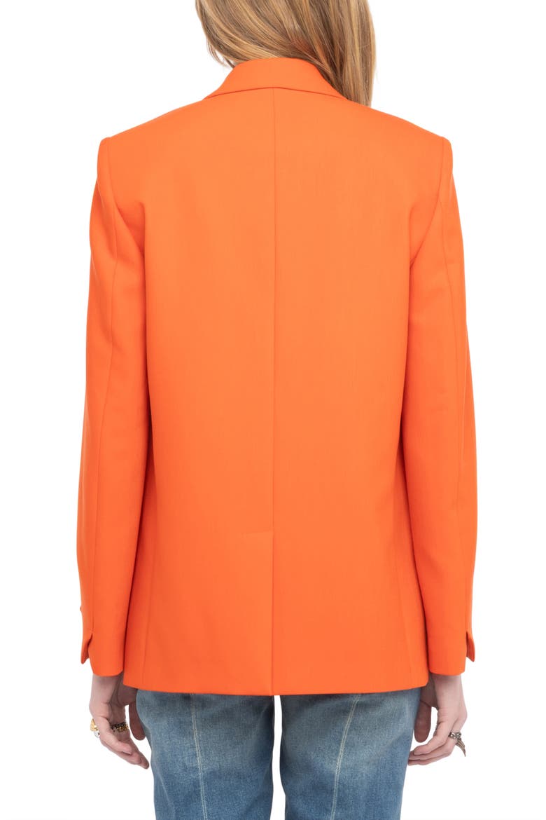 Notch Lapel Jacket, Alternate, color, TANGERINE