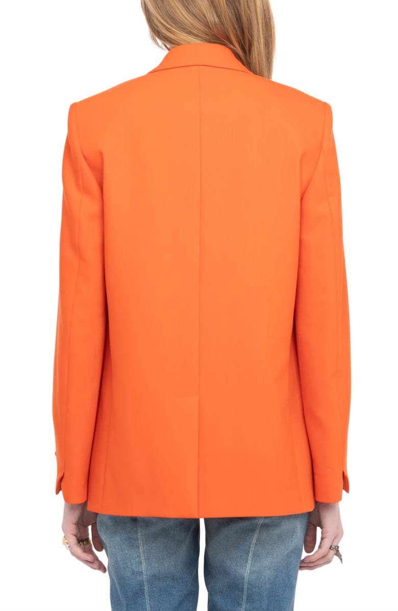 Zadig & Voltaire Notch Lapel Jacket, Alternate, color, Tangerine
