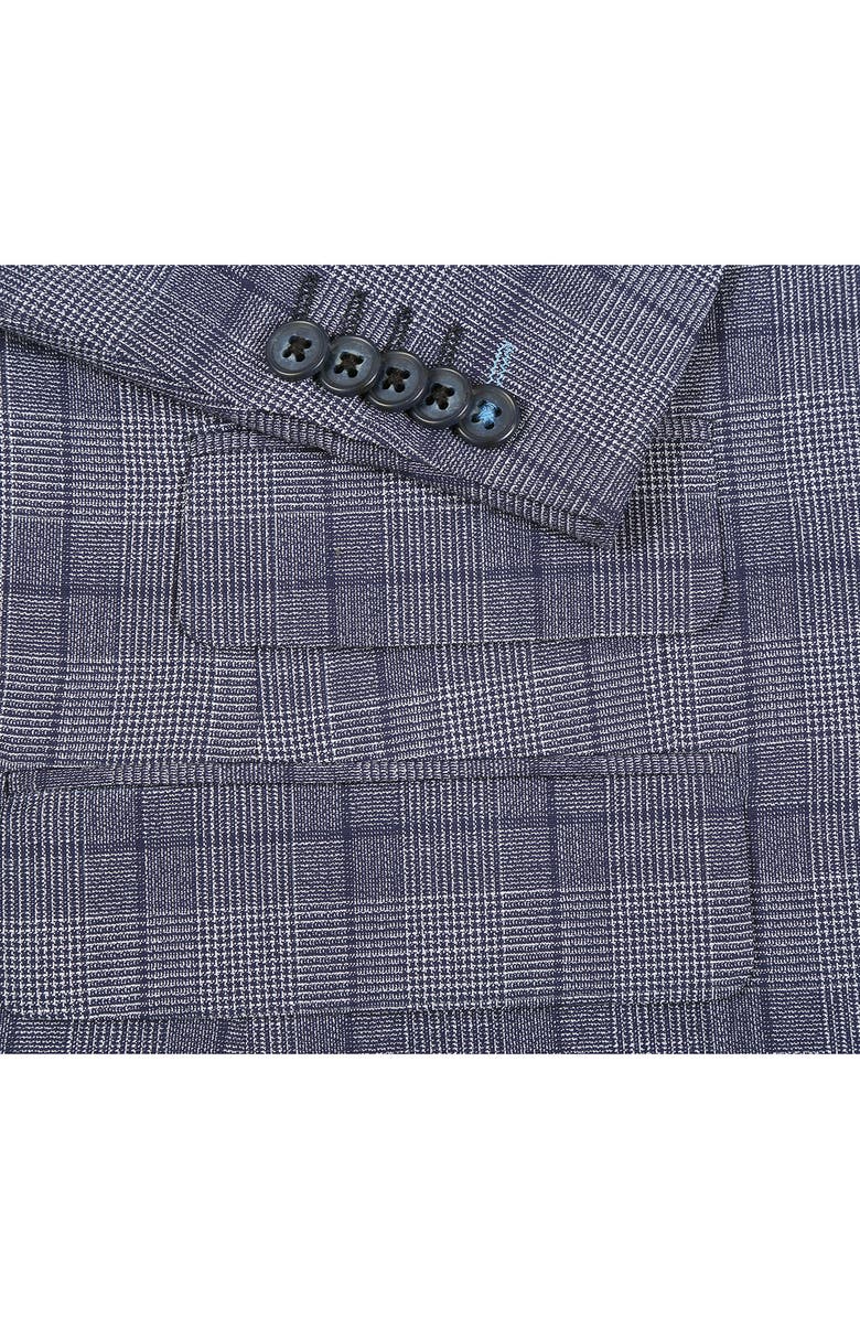English Laundry Plaid Navy Mélange Suit, Alternate, color, Navy