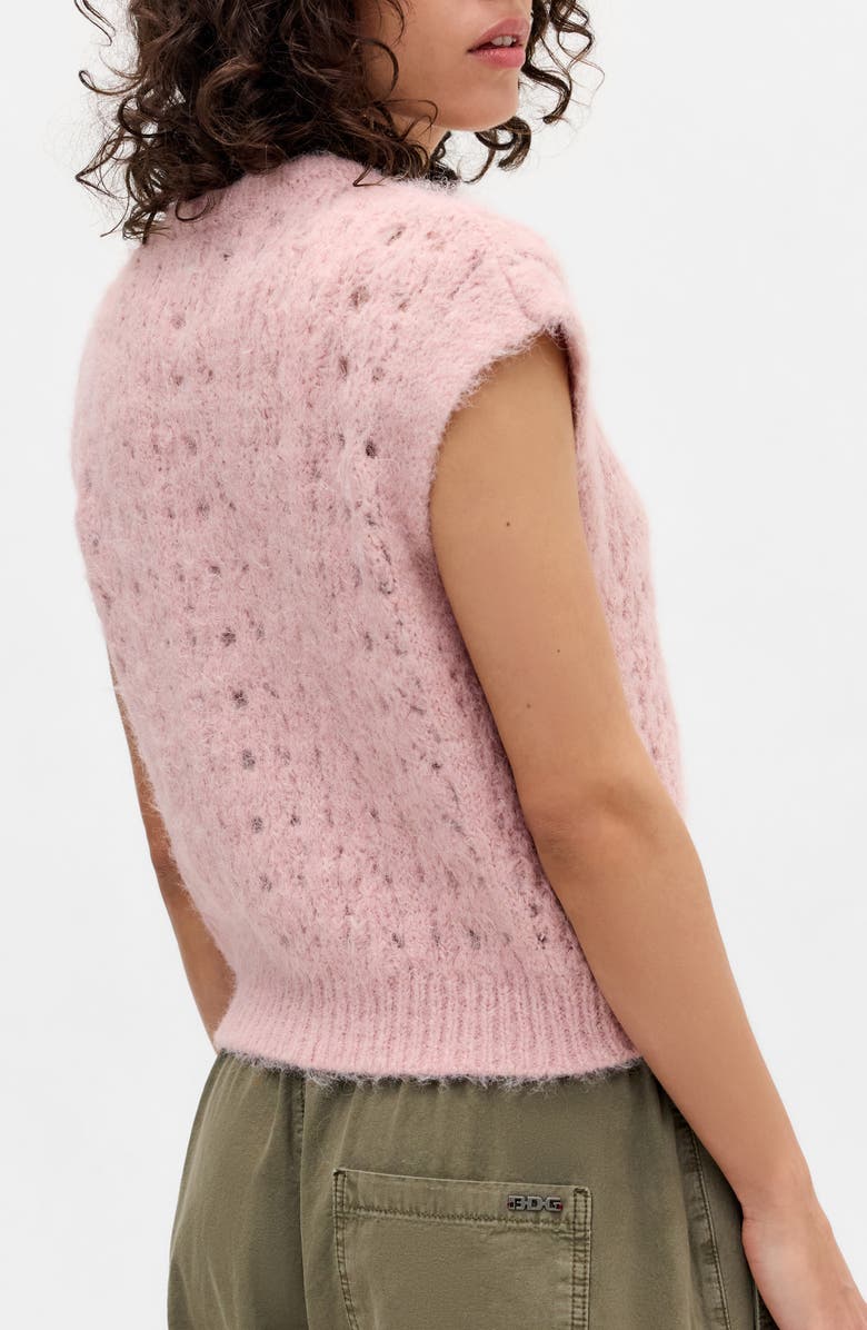 BDG Urban Outfitters Stitchy Button-Up Sweater Tank, Alternate, color, Pink