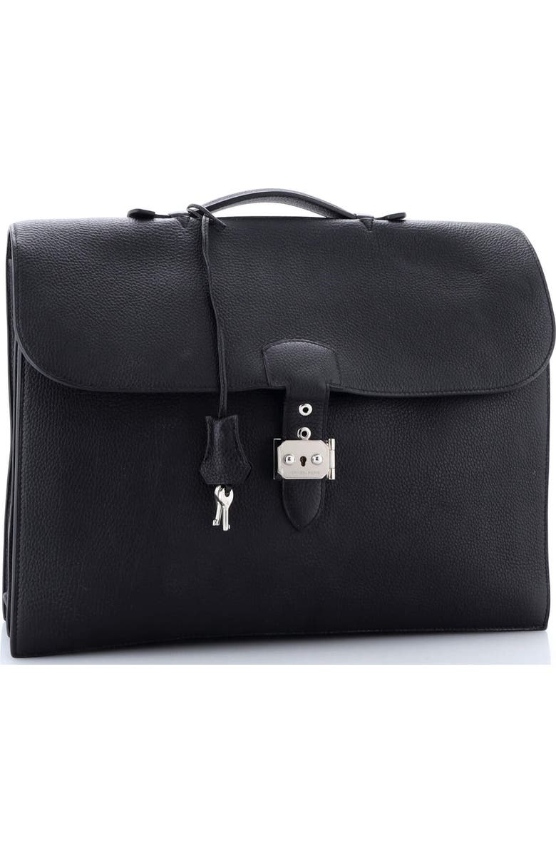 Pre-Owned Hermes Sac a Depeches Bag Togo 38, Alternate, color, Noir