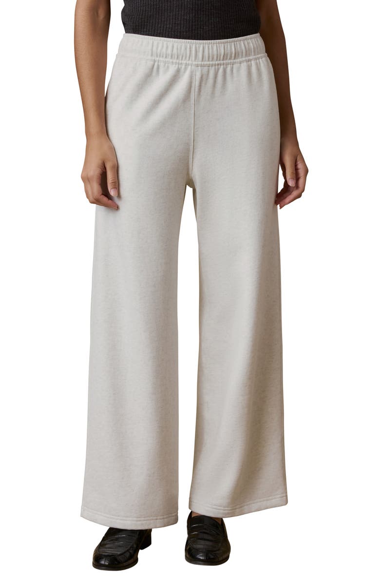 Faherty High Standard Wide Leg Pants, Main, color, Ice Grey Heather