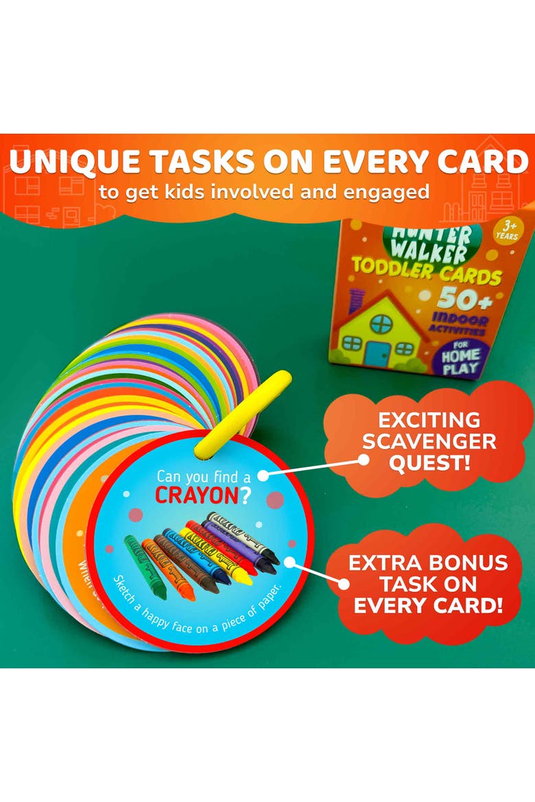 Activity Cards Scavenger Hunt Set for Toddlers, Alternate, color, Home