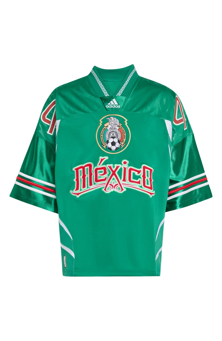 adidas Mexico Oversize Jersey, Alternate, color, Bold Green/White/Better Scarlet