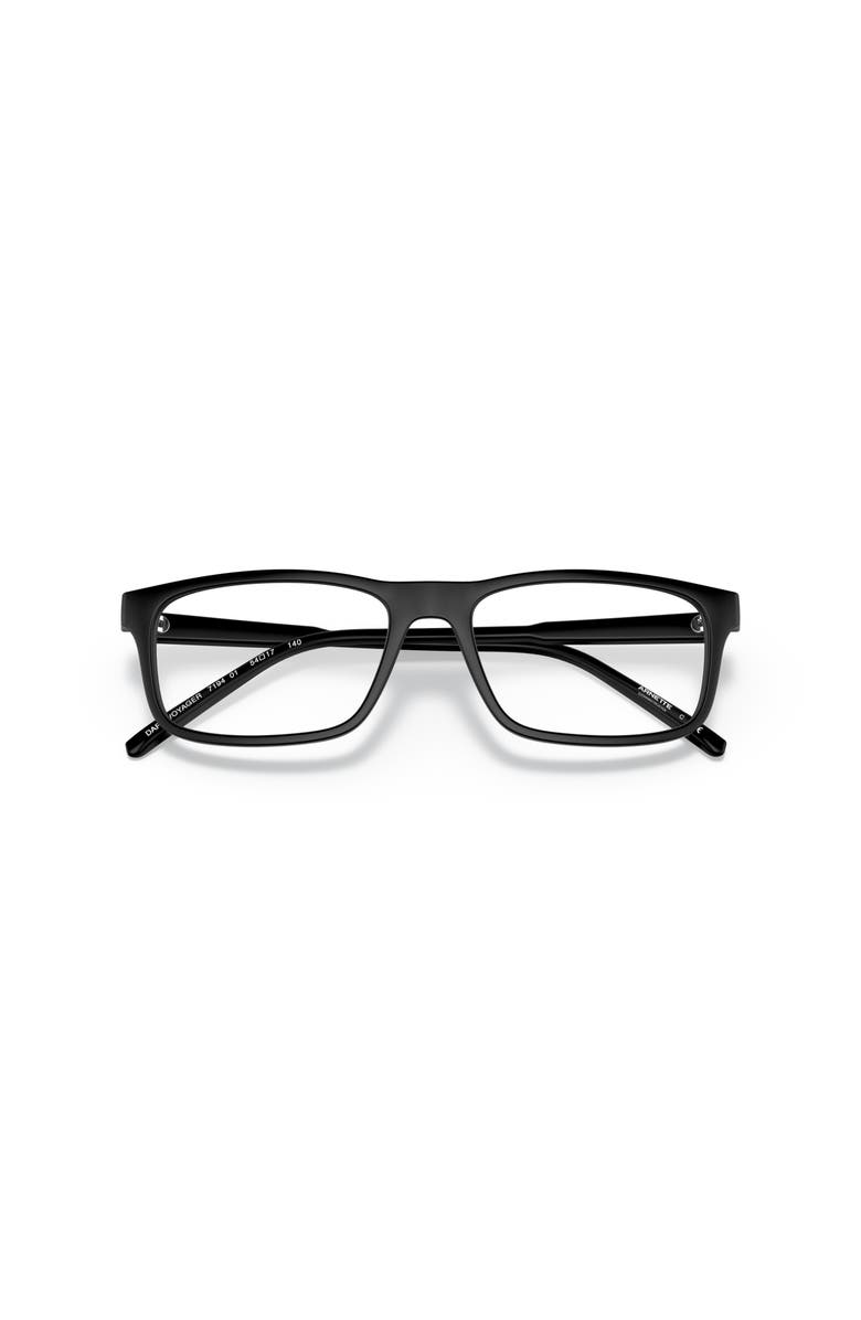 ARNETTE 52mm Rectangle optical glasses, Alternate, color, Black