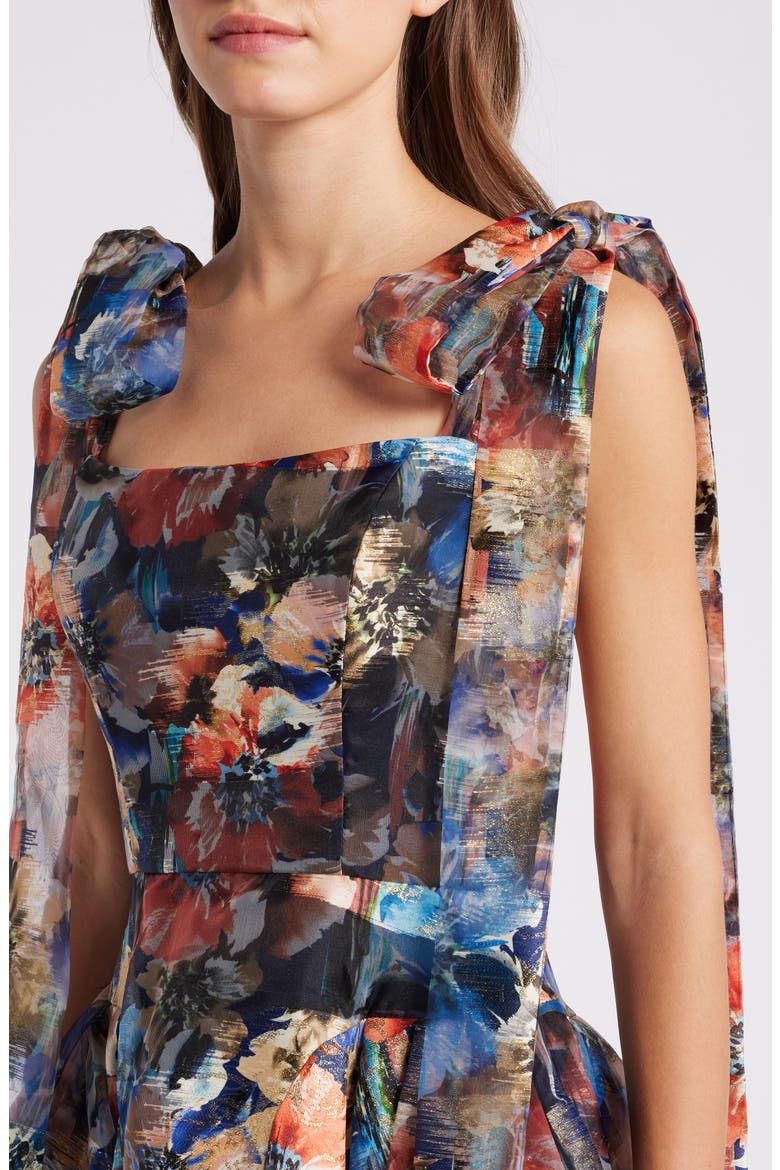 Leila Metallic Cocktail Dress, Alternate, color, SOLAR SPARKLE