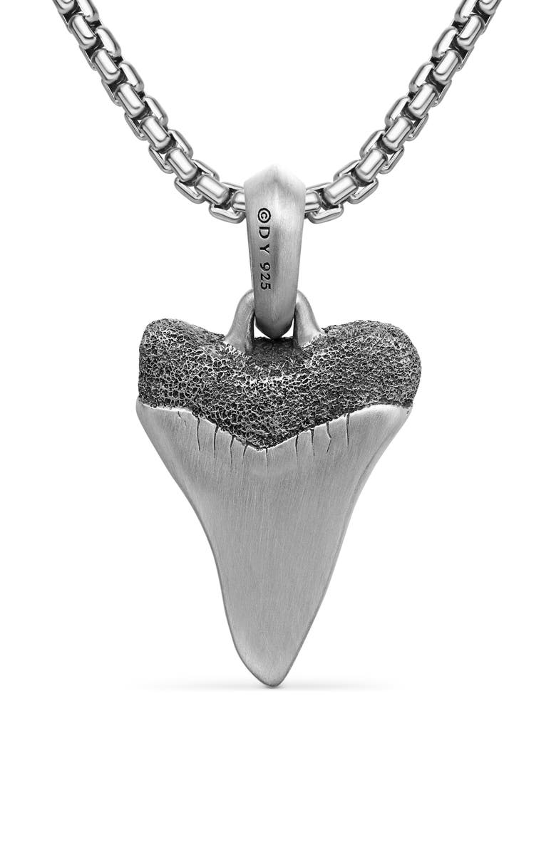 David Yurman Shark Tooth Amulet, 18.5mm, Alternate, color, Silver