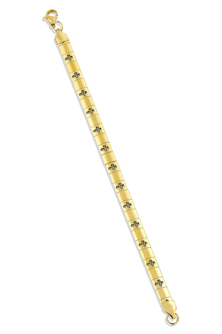 Omega Cross Bracelet, Main, color, GOLD
