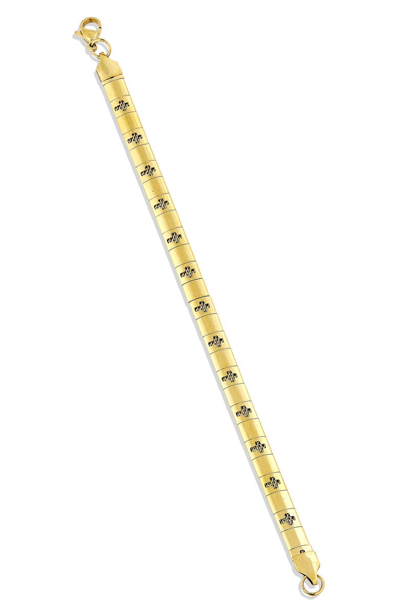 SAVVY CIE JEWELS Omega Cross Bracelet, Main, color, Gold