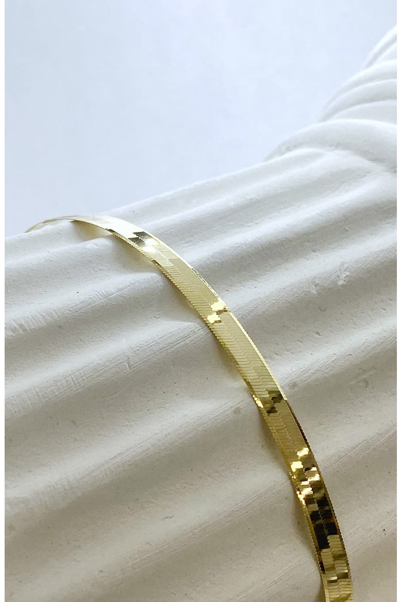 Herringbone Chain Necklace, Alternate, color, GOLD