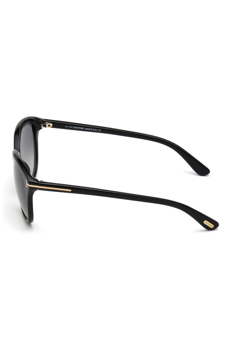 'Karmen' 57mm Sunglasses, Alternate, color, SBLK/SMK