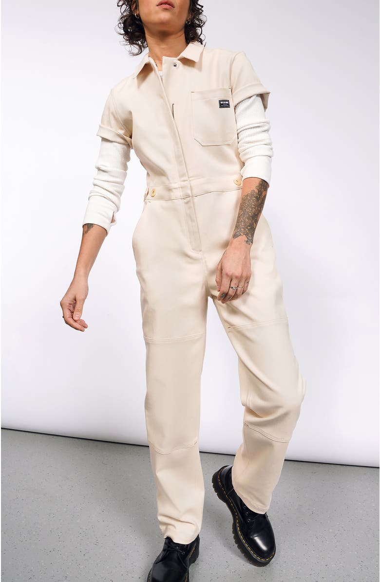 WILDFANG Essential Denim High Waisted Coverall, Main, color, 