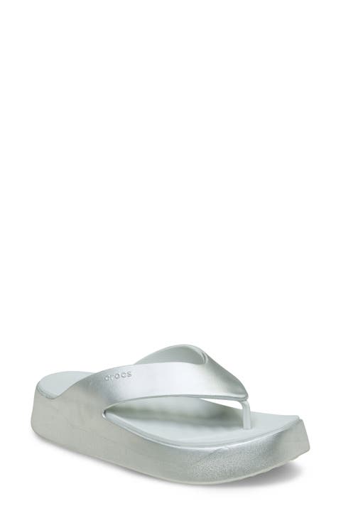 Getaway Metallic Platform Flip Flop (Women)