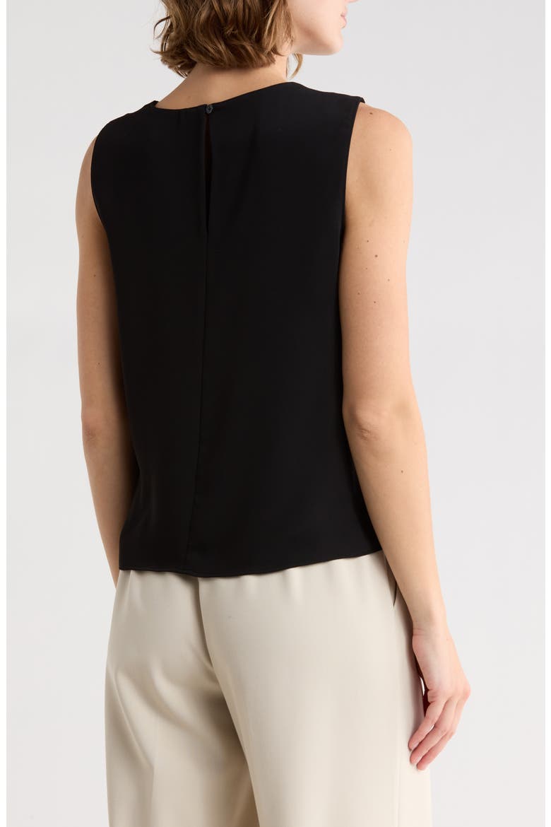 Crewneck Sleeveless Crop Top, Alternate, color, BLACK