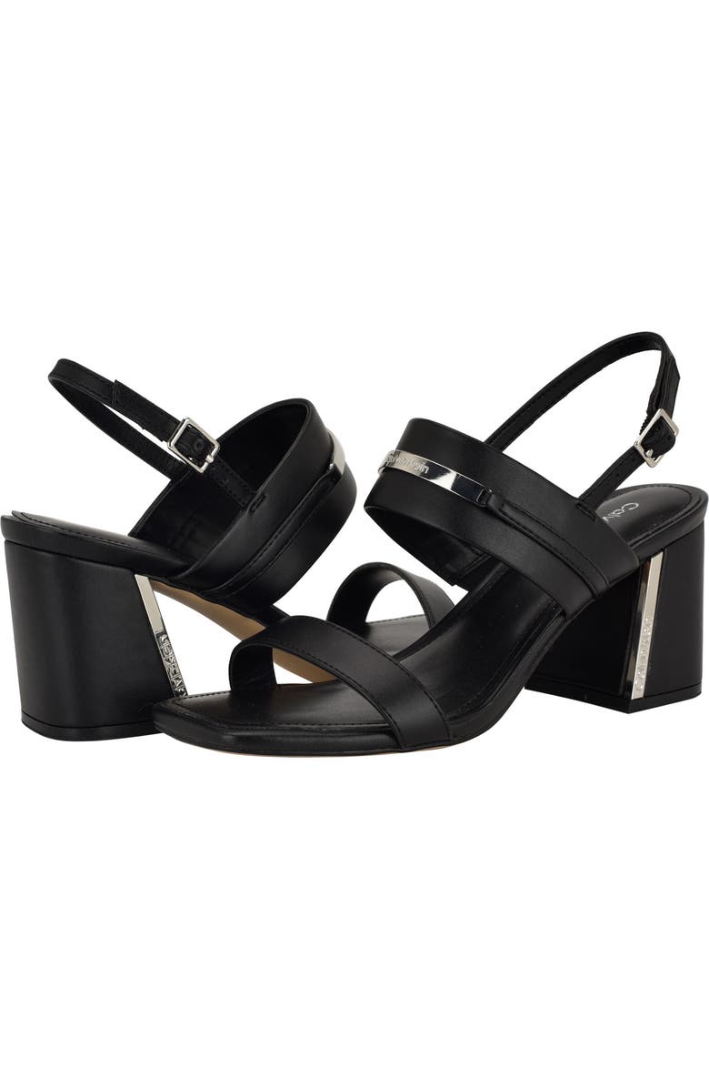 Calvin Klein Hallow Sandal, Alternate, color, Black