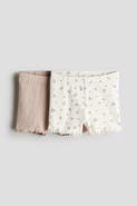H&M 2-pack ribbed cotton bike shorts