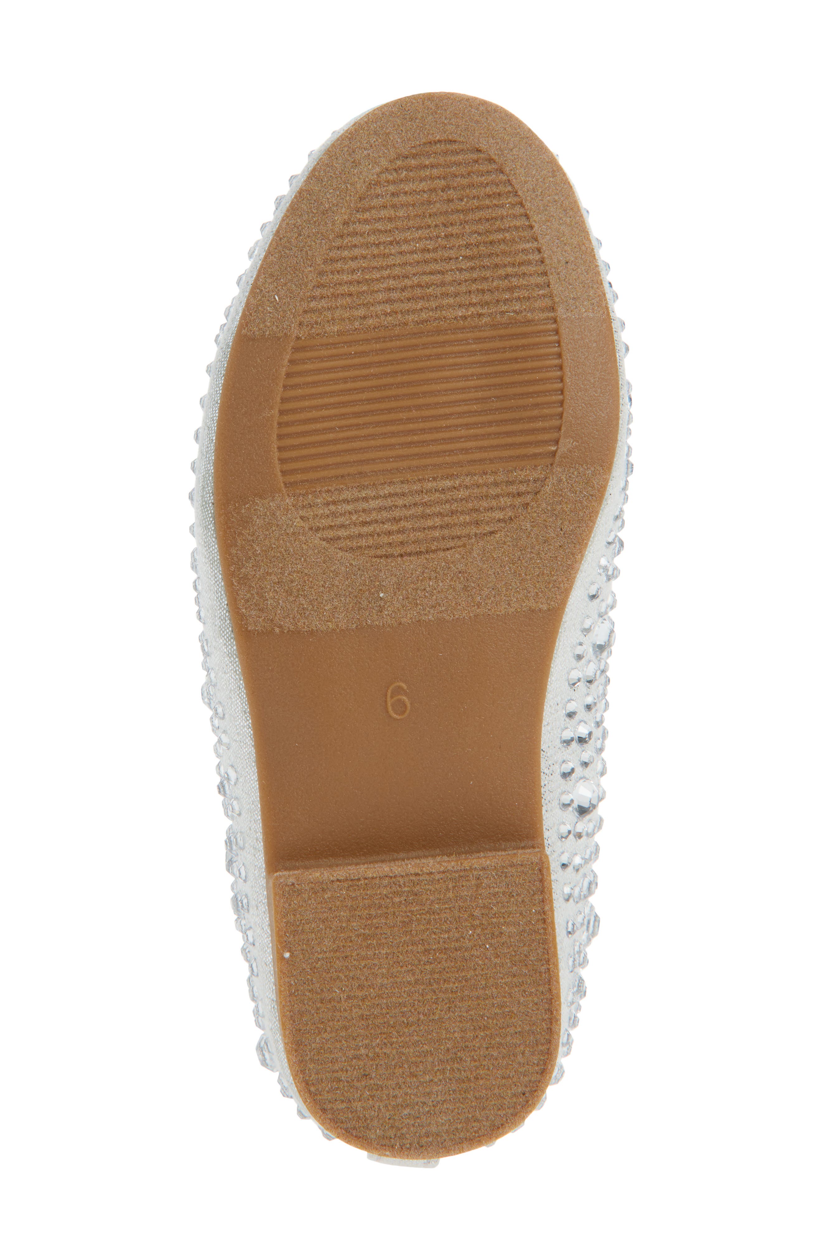 Nordstrom Kids' Kyleigh Sparkle Mary Jane Flat, Alternate, color, Silver Metallic