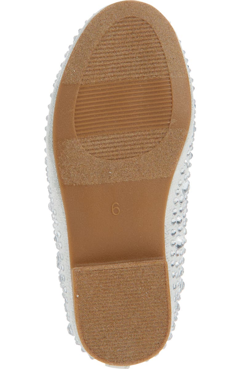 Nordstrom Kids' Kyleigh Sparkle Mary Jane Flat, Alternate, color, Silver Metallic