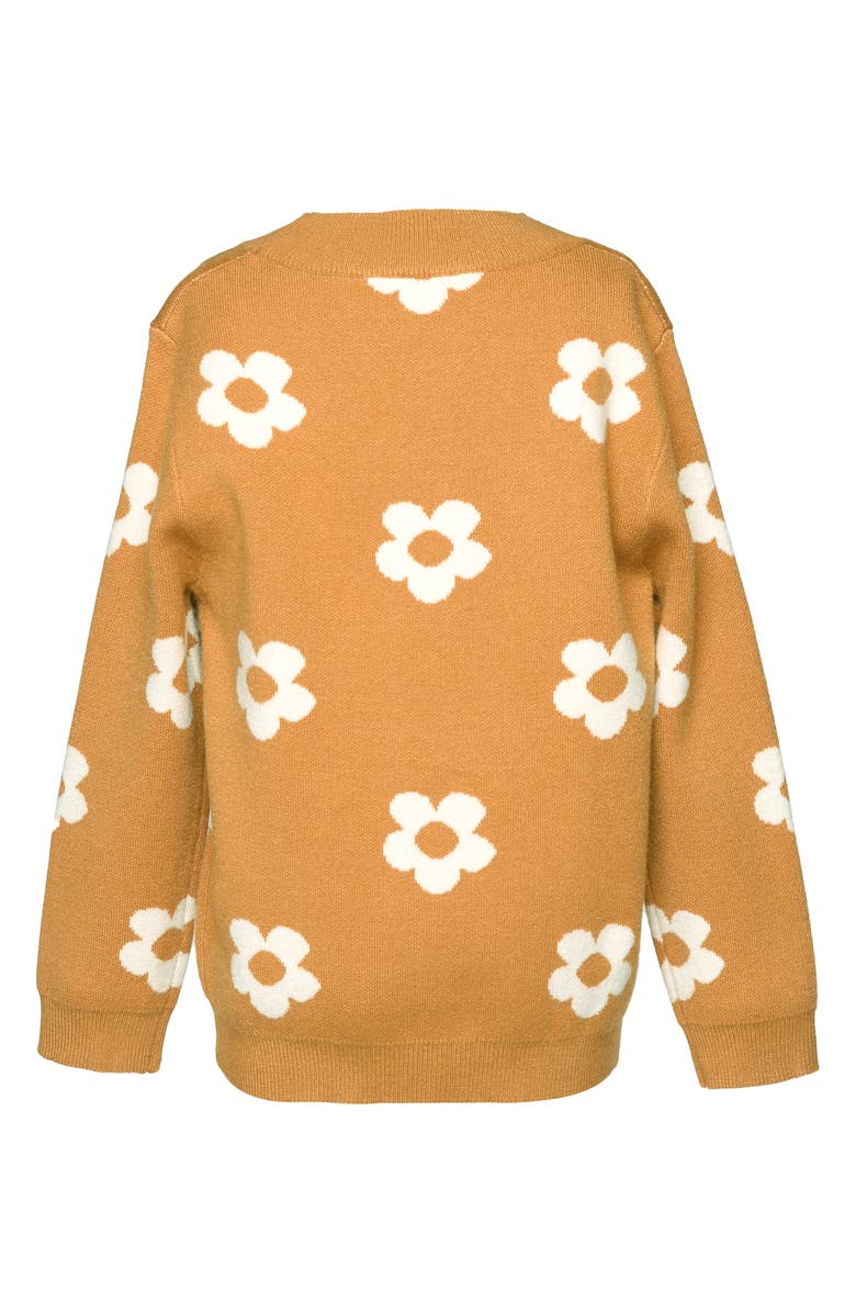 Truly Me Kids' Intarsia Flower Crewneck Sweater, Alternate, color,