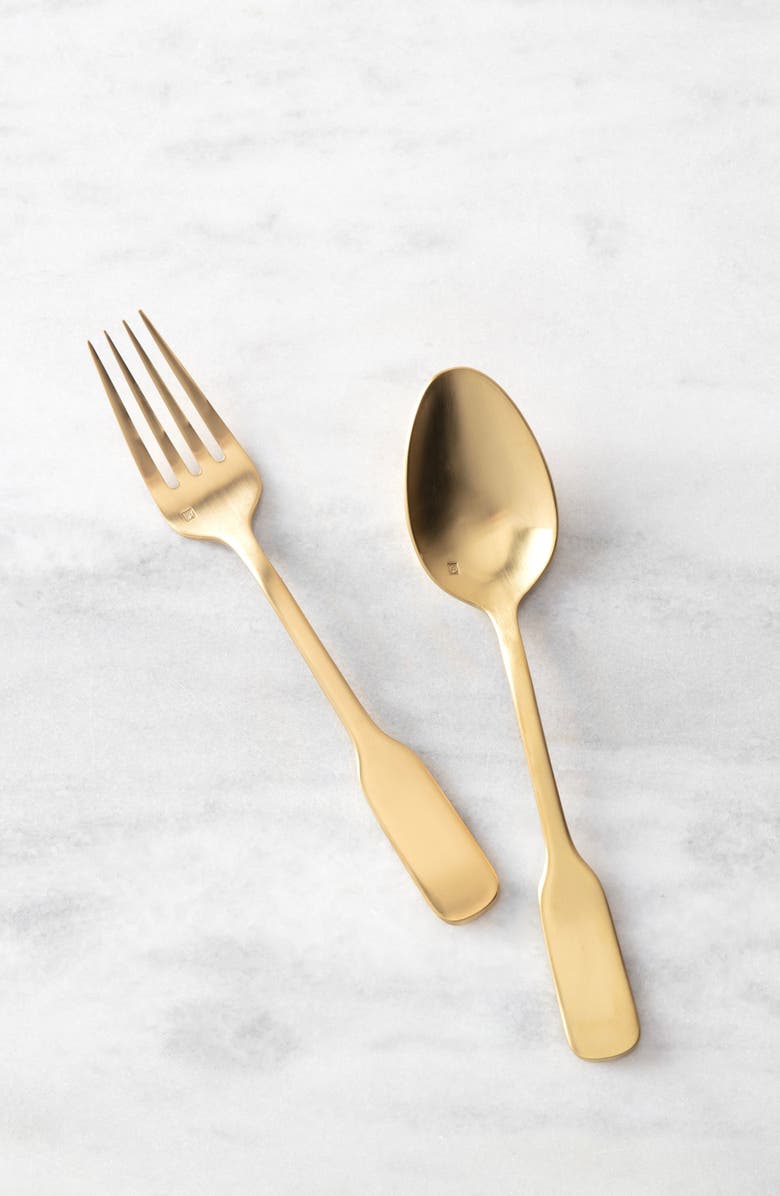Fortessa Ashton Brushed 20-Piece Flatware Set, Alternate, color, Gold