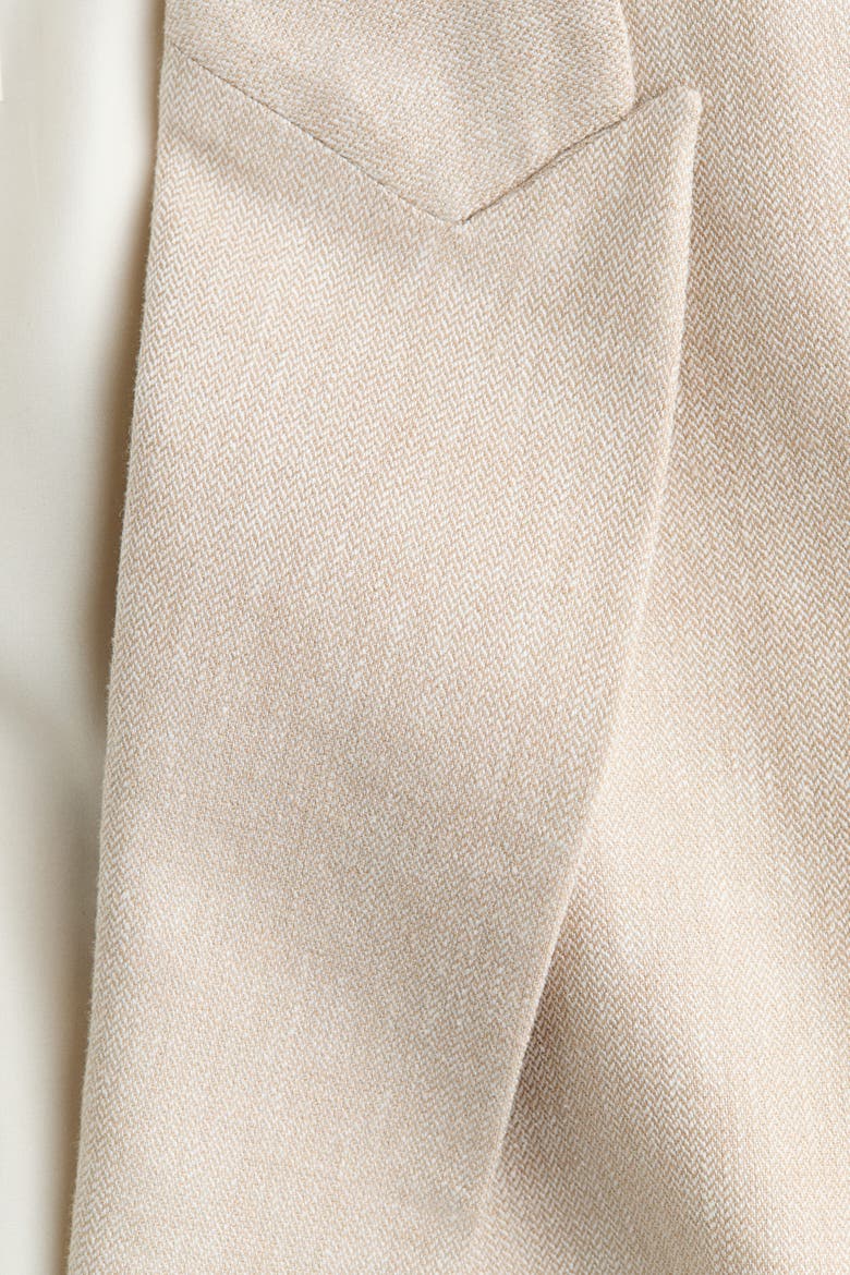Linen-blend Blazer, Alternate, color, Light beige