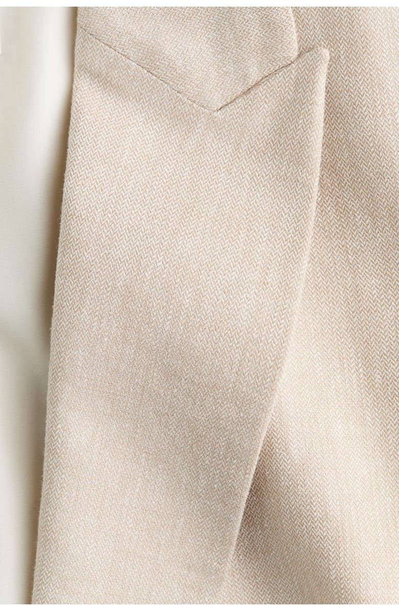 H&M Linen-blend Blazer, Alternate, color, Light Beige