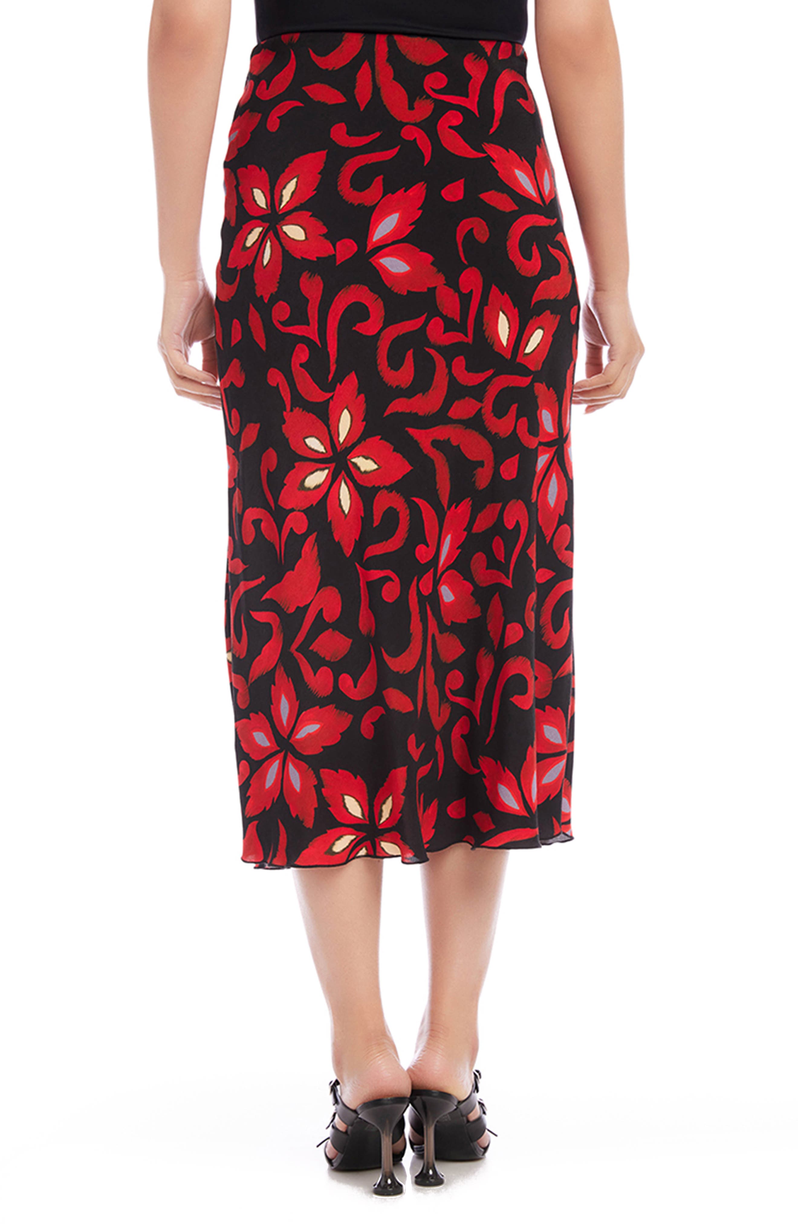 Karen Kane Bias Cut Plaid Pencil Skirt Multi Size Large